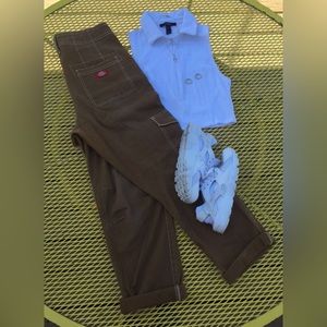 White Cropped Zip up Collar Dressy Shirt